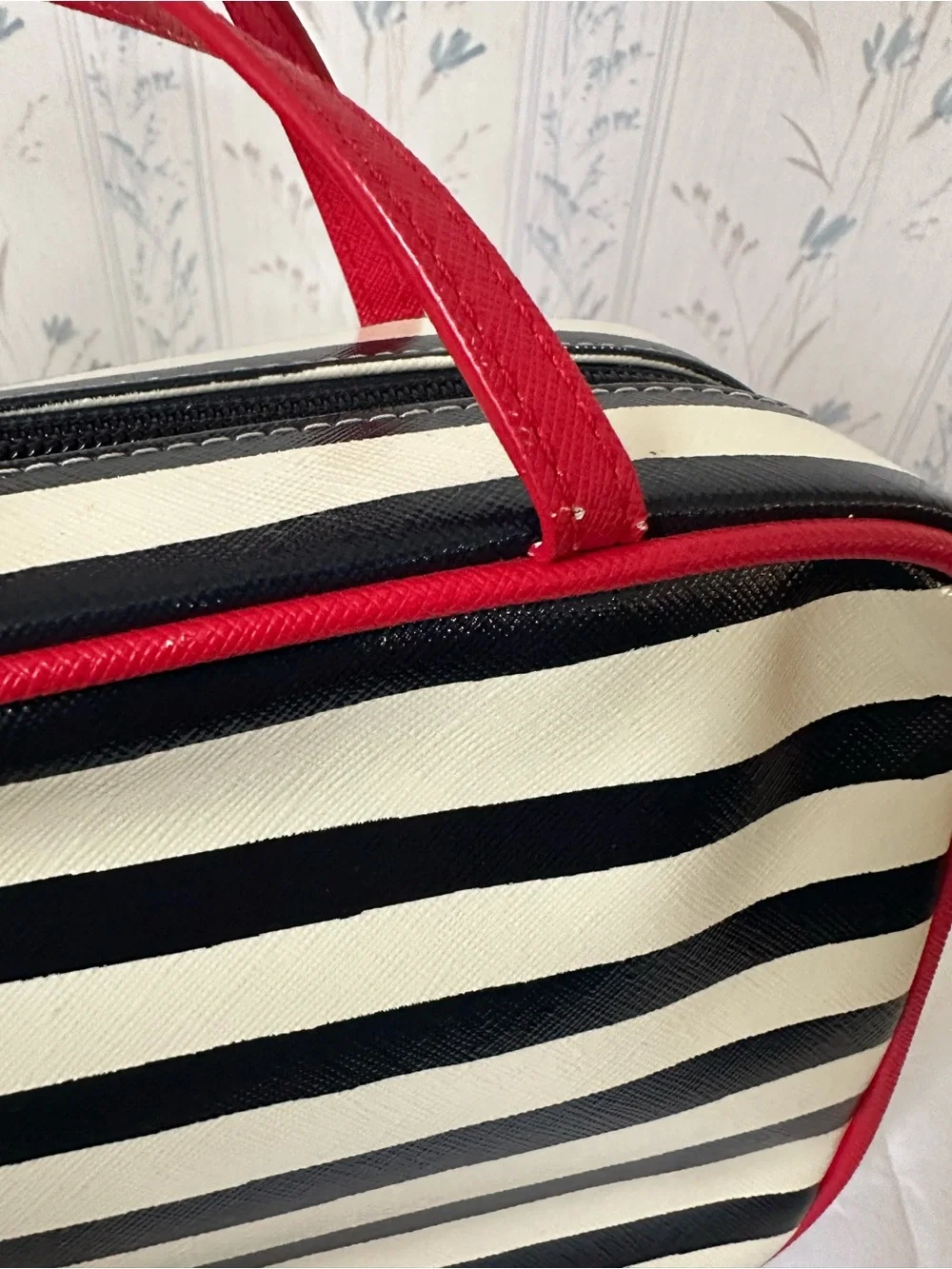 Kate Spade Striped Cosmetic Case